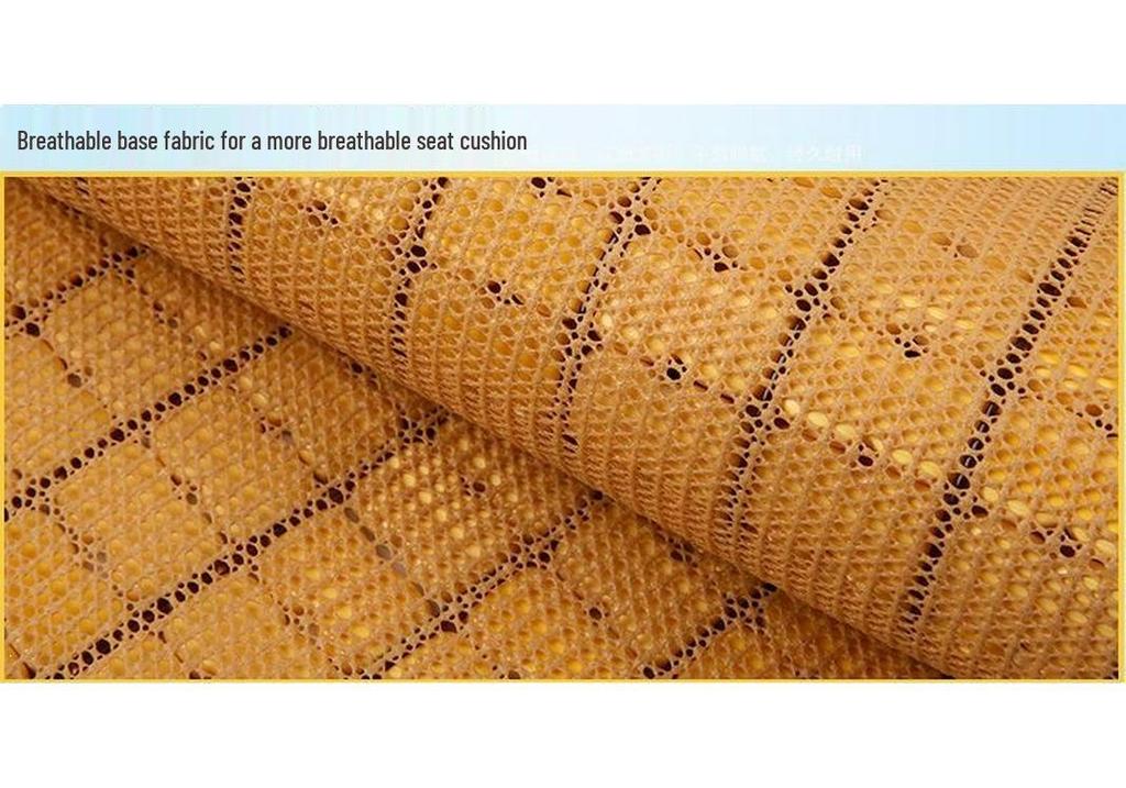 Bamboo Lumbar Support Cushion - Breathable Car & Office Backrest Pillow for Summer