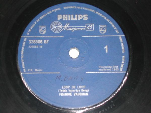 

7inch Record FRANKIE VAUGHAN Loop De Loop 326566BF Philips 1963 UK Rock Used