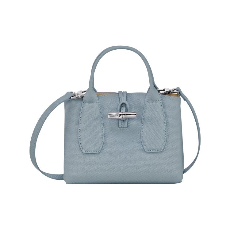 

Longchamp Le Roseau 22 Bamboo Buckle Closure Large Cowhide Big Bag Shoulder Crossbody Handbag Small Women Handbags Cloud-Blue 10095HPN627 Basic Set (Bag+Dust Bag)
