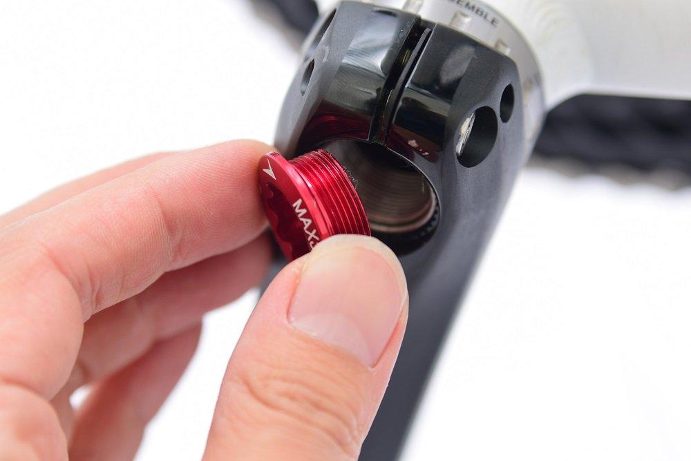 KCNC Bicycle Lightweight CNC Crank Bolt for Shimano Left Red Arm, M20,