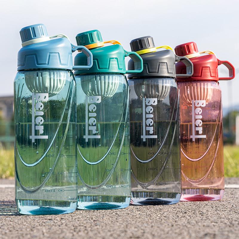 1000Ml Water Bottle Outdoor Sport Fitness Water Cup Straigh Drinking Water Bottles Student Portable Drink Cups