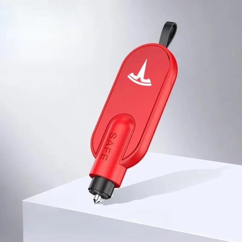 

Car Sticker Tesla For Tesla Model 3/Y/X/S Car Emergency Hammer Window Breaker Rescue ABS+Tungsten Steel Safety Tool Auto Minimal червоний