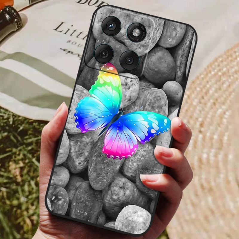 Etui do Motorola Edge 70 5G Modne Czarne Silikonowe Miękkie TPU Etui na Telefon do Motorola Moto X70 Air 5G 2025 Pokrowiec Tylny Etui Funda