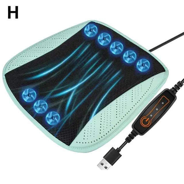 DC 12V 3D Spacer Car Summer Cool Air Seat Cushion With 8/16Fan Fast Blowing Ventilation Seat Cooling Pat Refrigerated Seat Cover