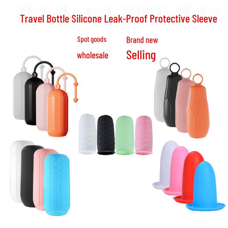 Silicone Leak-proof Travel Bottle Sleeve for Cosmetics and Skincare