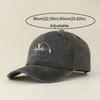 Washed Cotton Peaked Cap Fishing Pattern Design Sunscreen Hats  For Man Women