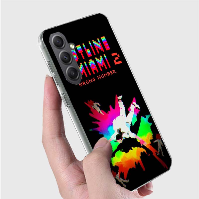 Game Hotline Miami Phone Case for Samsung A16 A26 A36 A56 A17 A37 A57 A07 A06 A02S A03 A04S A05S Galaxy Note 20 10 A50S A71 A51