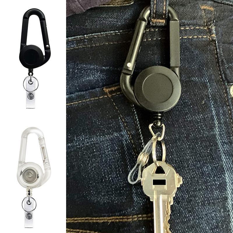 Id Card Key Chain Lanyard Clip Key Ring Retractable Belt Rope Holder Keyring