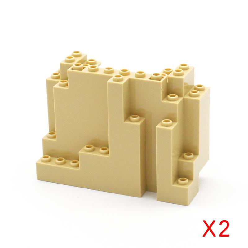 Kit de construction de panneau rocheux MOC: Briques de Pierre Créatives Montagne & Colline pour Rocaille de Jardin DIY ou Décor de Rue Urbaine