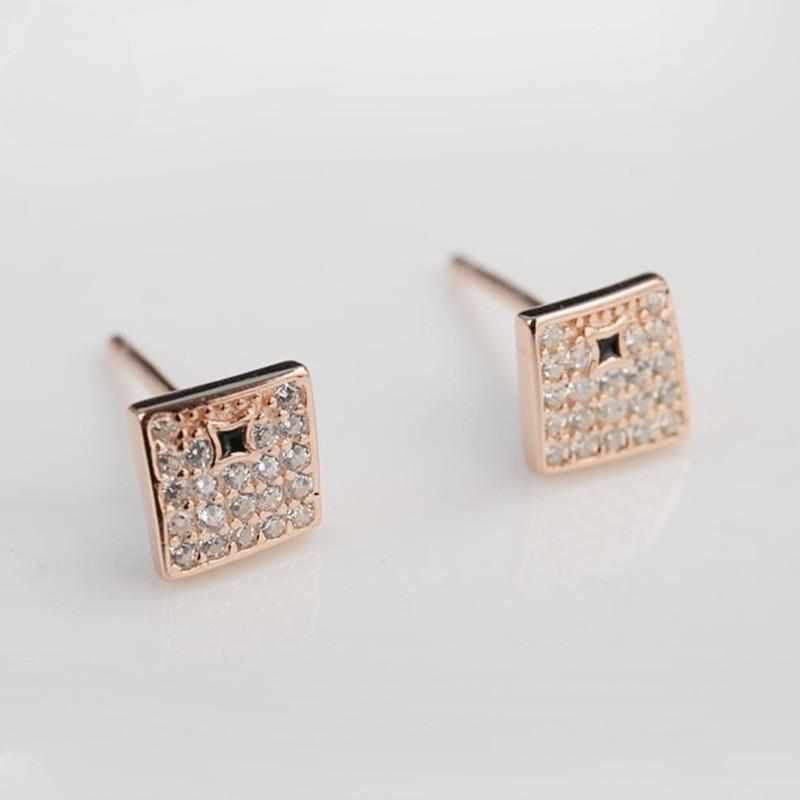 Geometric Stud Earrings for Women  Korean Style  Simple  Diamond-shaped  Rhombus-shaped  Personalized Flowers  Sweet Jewelry