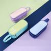 Candy Color Handheld Large Capacity Pen Bag Double Zipper Student Stationery Bag Multifunctional Pencil Case