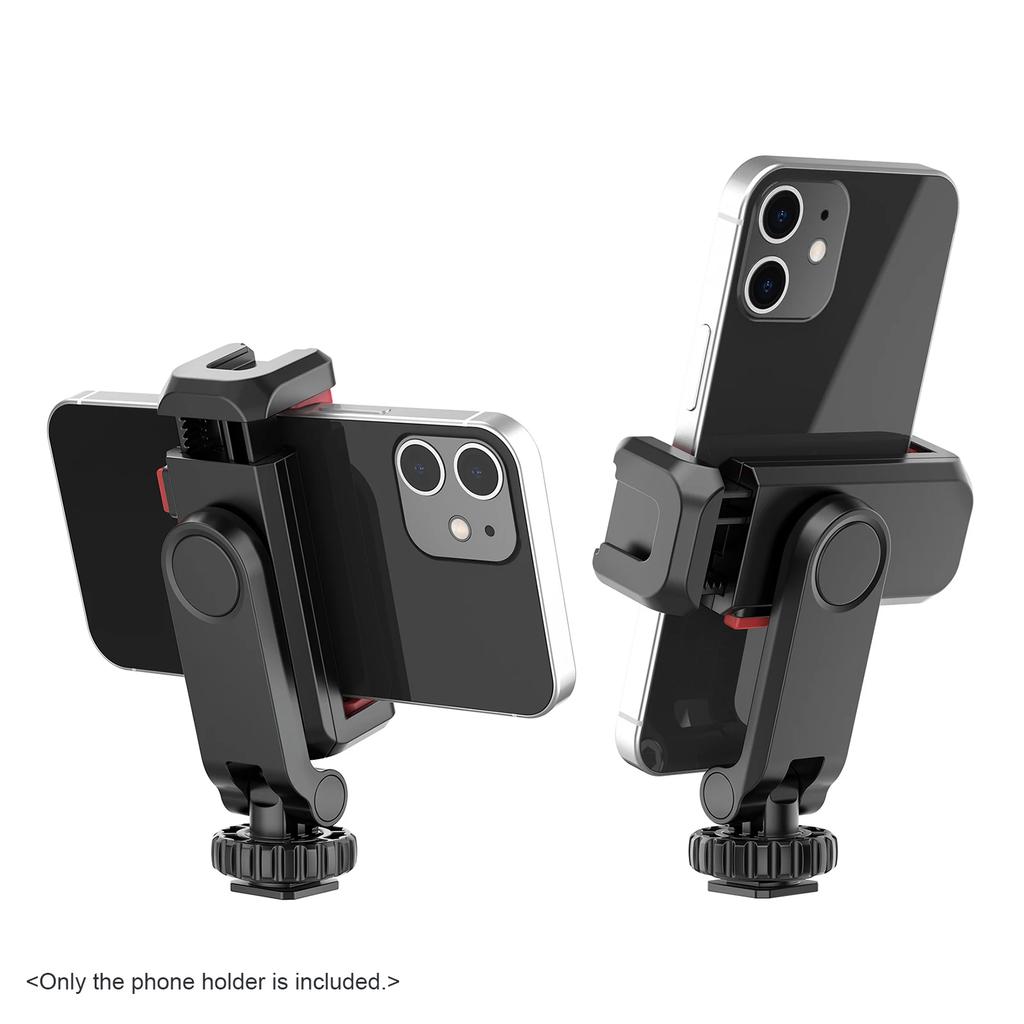 ST-06S 360 ° Adjustable Double Head Cold Boots Hot Boots Mobile Phone Clip. SLR, Mirrorless Camera and Mobile Phone Fixed Bracke