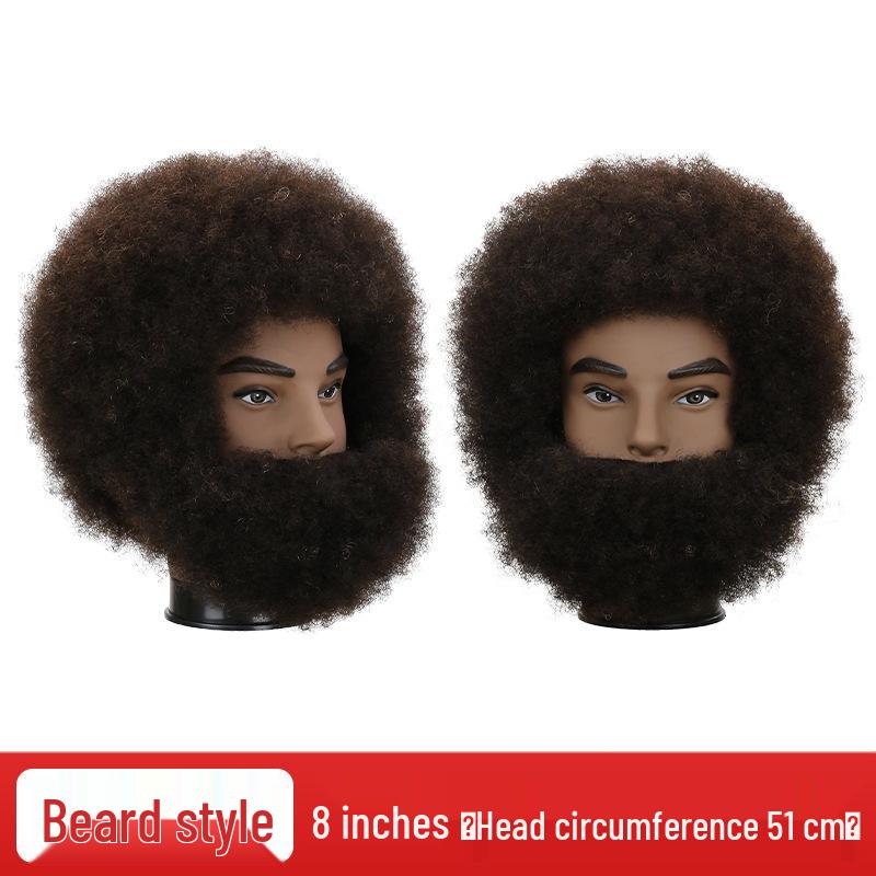 Āfrikas Afro īstu matu manekena galva