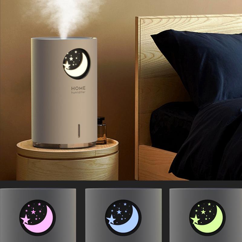 Humidificador doméstico de gran capacidad de 700 ml, humidificador de aire USB, difusor de aceites esenciales con lámpara LED de color, purificador de aire y nebulizador.