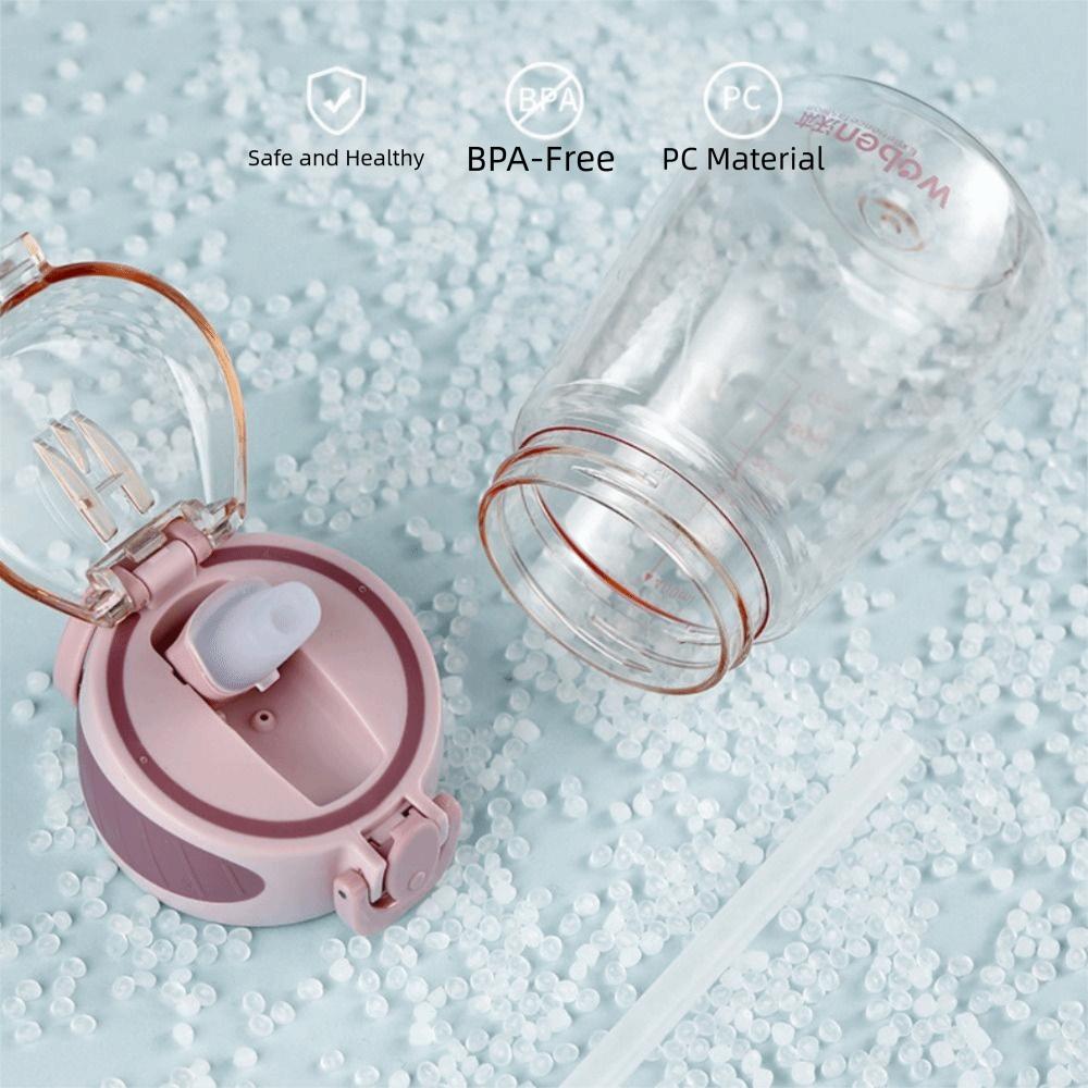 Drop Proof Kids Sippy Cup Food-Grade Silicone Water Bottle Portable Water Straw Cup