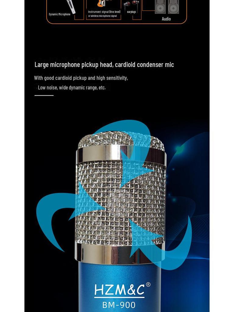BM-900 Condenser Microphone: Computer Recording, Karaoke, Cross-Border Hot Sale