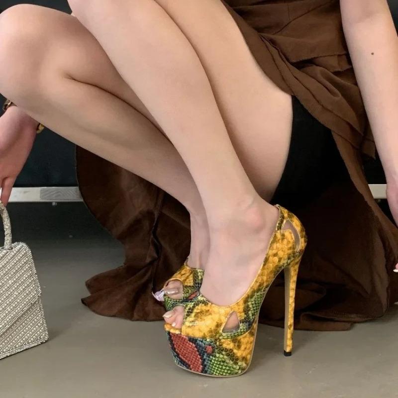 Fashion Fashion High Heel Pumps High Quality Women's Shoes Platform Peep Toe Sexy Ultra Stiletto Heels Party Prom Shoes Zapatos De Mujer