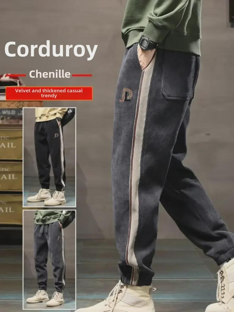 2024 Herren Herbst/Winter Dicke Samt Kordhose Jogginghose: Lockere Passform, Warm & Trendig