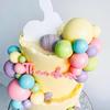 50pcs Colorful Balloon Rainbow Cake Topper for Baby's Birthday Wedding Party Perfect Celebration Decor