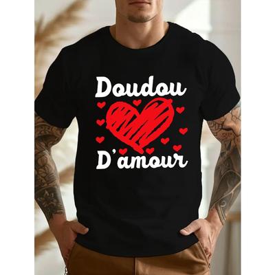 Europäische Größe Lustiges französisches Crinkle Plus Size Herren-T-Shirt