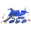 Police Transport Plane Foldable Parking with Vehicles Police Patrol Car