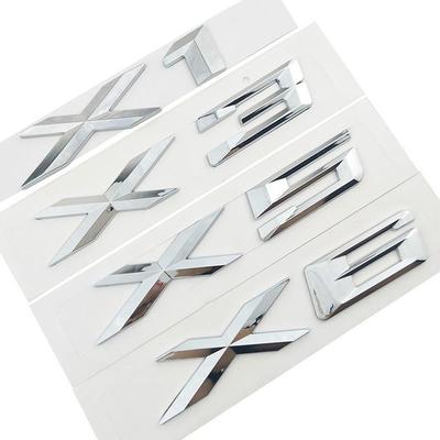 ABS Cromato Emblema Lettera 3D Adesivo Distintivo Stile Auto Automobilistico per X1 X2 X3 X4 X5 X6 X7 GT