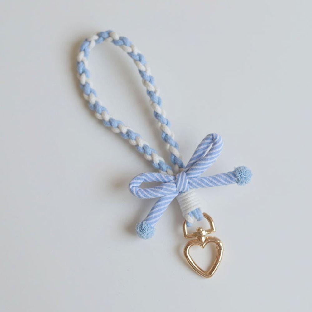 Anti-lost Heart Mobile Phone Chain Handmade Weaving Phone Wrist Strap Female Lady Girl