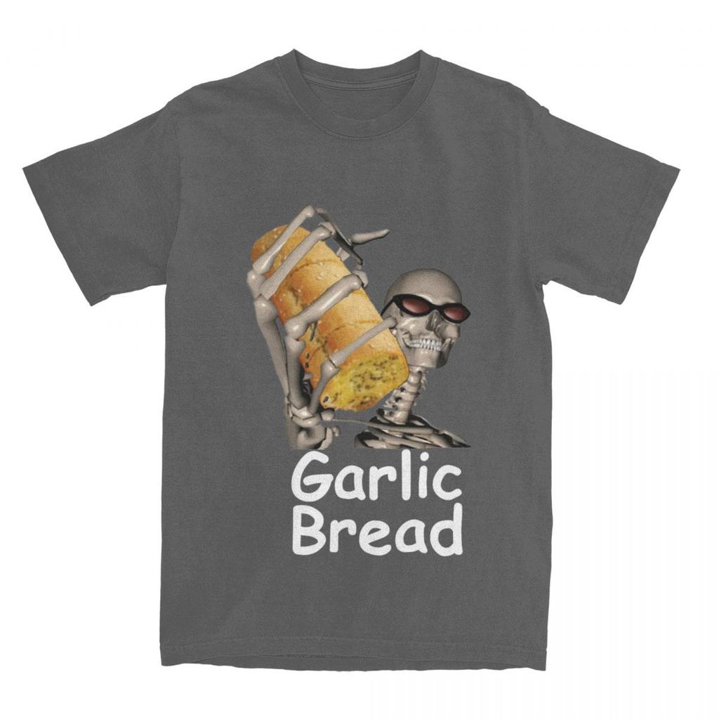 Couple T-Shirt Garlic Bread T-Shirts Fashion Funny Skeleton Meme Summer Tees Y2K Funny Design Cotton Clothes Plus Size 5XL