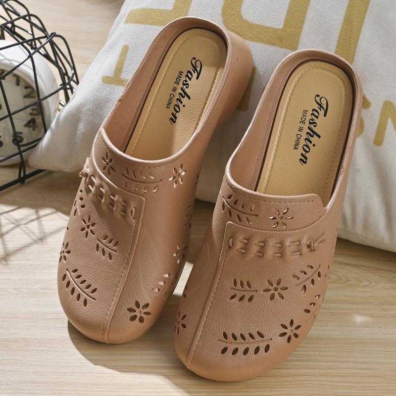 Women's Breathable Hollow-out Clogs Slippers Lightweight Non-slip Backless Mules Casual Indoor Outdoor Summer Shoes