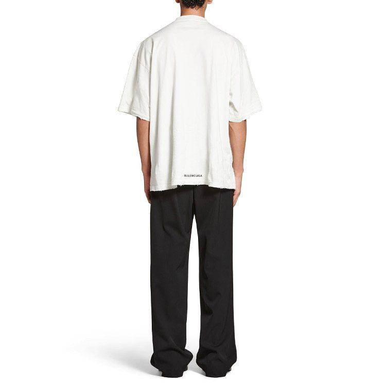 Balenciaga T Shirt Loose Fit Unisex White 744439TOVM79079