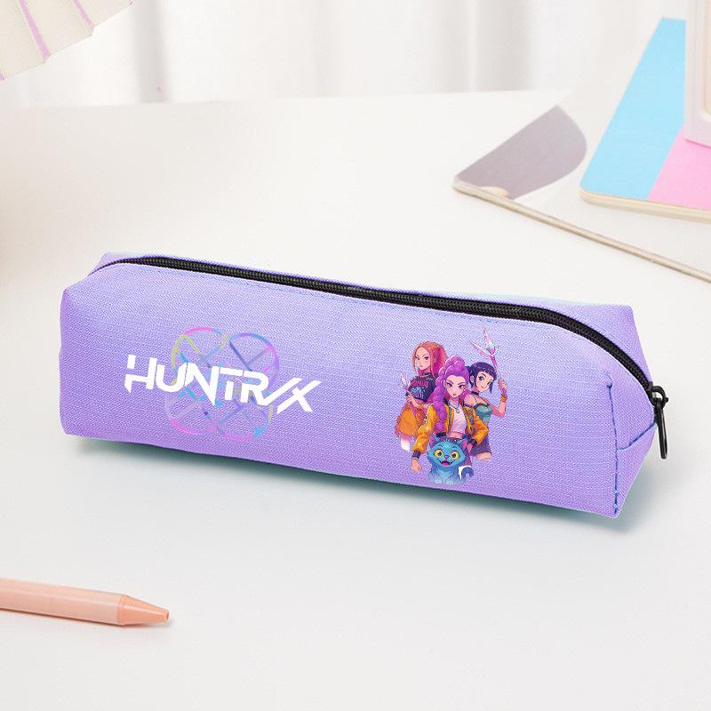 K-pop Demon Hunter Girl Group Pencil Case - Cartoon Oxford Cloth Stationery Bag for Primary School Students