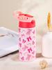 350ml Adult Kids Stainless Steel Straw Thermos Mug With Case Cartoon Bow Leak-Proof Vacuum Flask Thermal Water Bottle Thermocup