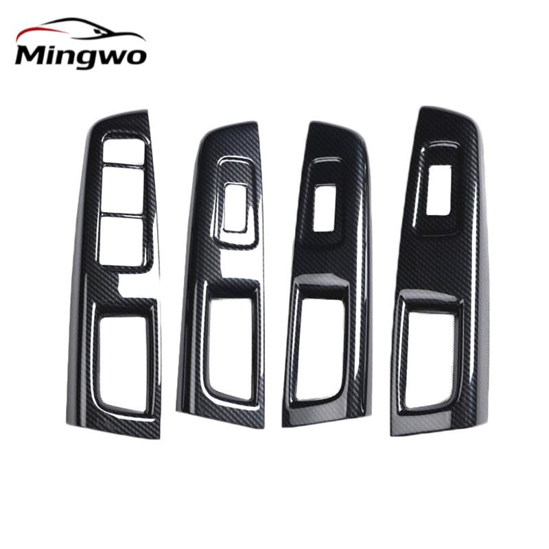 RHD ABS Carbon Fiber Style For Subaru Forester 2008-2012 Car Interior Door Handle Window Switch Panel Cover Trim