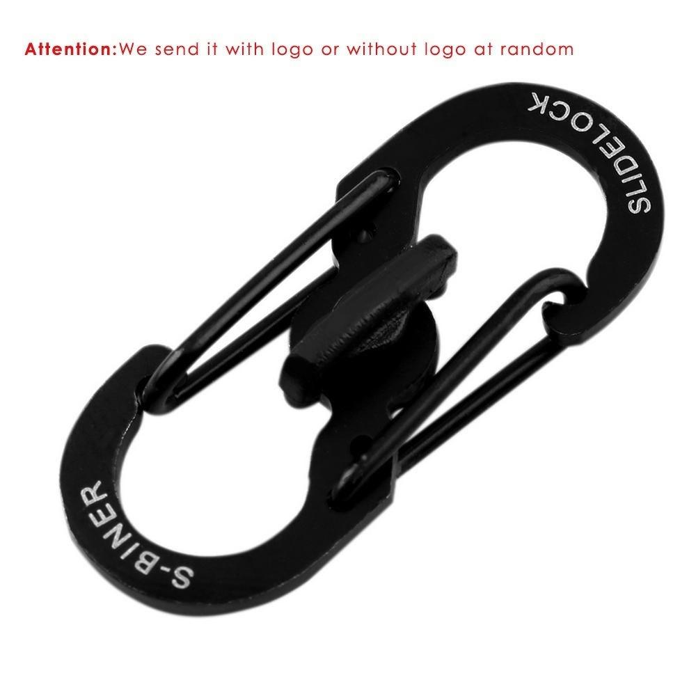 Outdoor Camping S Type Carabiner with Lock Mini Keychain Hook Anti-Theft Backpack Buckle Key-Lock Tool