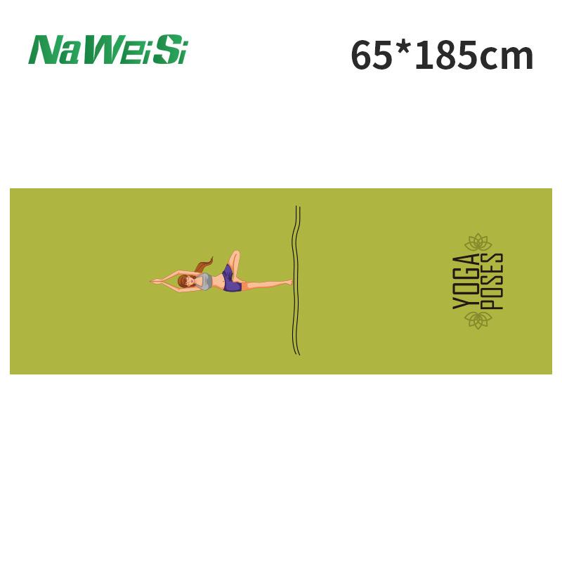 Mikrofaser-Sport-Yoga-Handtuch, schnelltrocknend, bedruckt, Fitnessmatte, rutschfest, faltbar, schweißabsorbierend, für den Innen- und Außenbereich, Sportzubehör für das Fitnessstudio