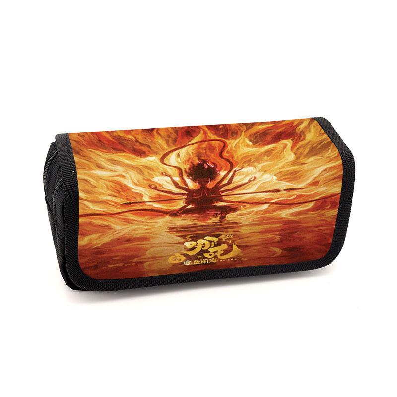 Childrens Minimalist Pencil Case With Ne Zha Print Design For Daily School Use