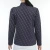 Coq Sportif Half Zip Long Sleeve Shirt Allover Pattern Moisture Absorption Heat UPF50 Golf QGWWJB08 NV00 [Le Golf] [Stretch Forcer] Women's (Navy)