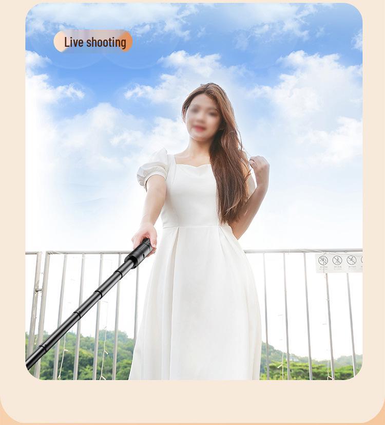 Universal Rotating Selfie Stick Tripod with Anti-Shake Gimbal for Mobile Phones – Ideal for Live Broadcast and Travel Photography