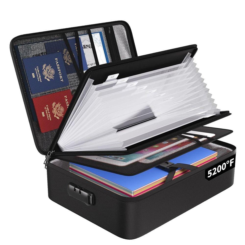 Waterproof File Organizer Box Multi-Layer File Storage Case Portable Accordion File Folder  Office