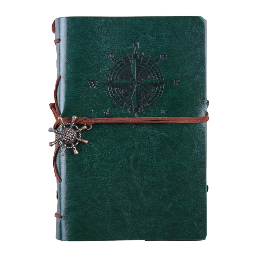 Vintage Notebook PU Leather Journal Travel Journal Diary with 150 Blank Page and Pendant Refillable Loose Leaf Notebook