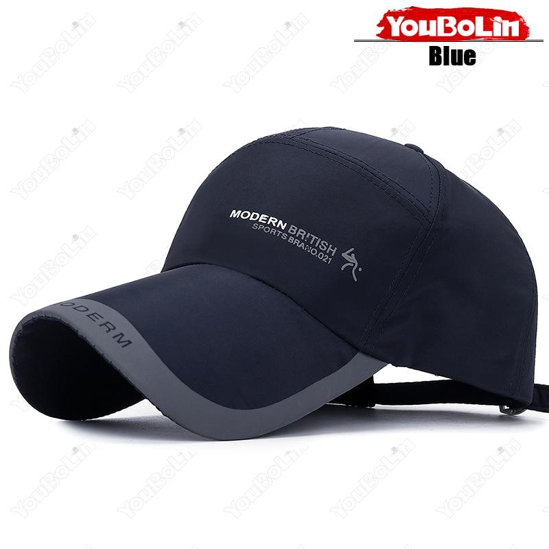 Waterproof Baseball Cap Extended Brim Quick Dry Solid Color Hat for Walking Travel Outdoor