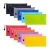 Hot Selling PVC Mesh Zipper Pouch A6 Waterproof Pencil Storage Bag Plastic File Folder for School Office Travel Organizer