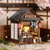 Pixie Curio DIY Dollhouse Kit Miniature House Book Nook Kit Japanese Style Hokaraka-tei Izakaya with LED Lights and Color Instructions BeginnerAdult
