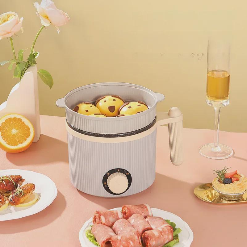 Kompakter multifunktionaler elektrischer Nudelkocher für Wohnheime und Privathaushalte