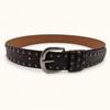 Double Row Rivet Belt Female Punk Style Retro Pin Buckle Belt with Belt