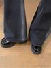 Women's Spring 2026 Retro Black Wide-Leg Micro-Flare Denim Pants