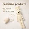 Baby Handmade Rabbit Toys Cute Crochet Bunny Doll Stuffed Cotton Toy Soothing Infant Sleeping Make Sound Birthday Gifts for Kids