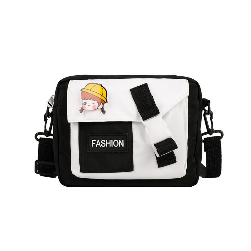 Canvas Bag Women Small Crossbody With Colorblock Pattern For Daily Use