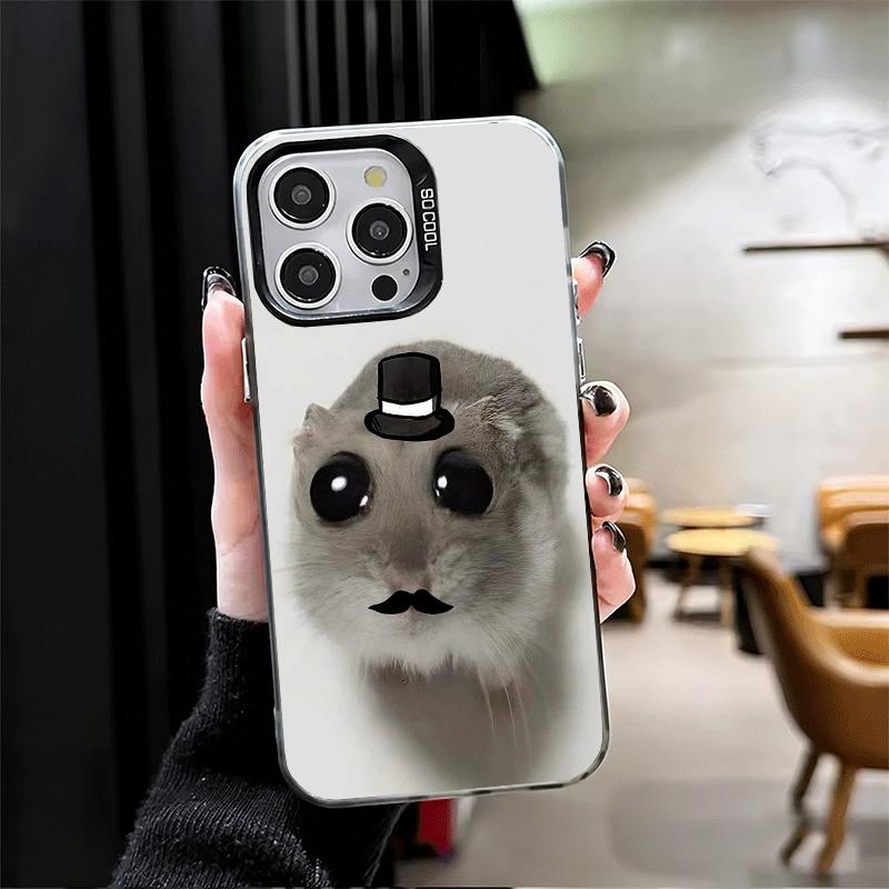 Funny Sad Hamster Meme Shockproof Phone Case for iPhone 17 Air 16 16E 15 Pro Max 14 Plus 13 Mini 12 Back Cover Anti Fall Fundas