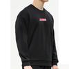 Li Ning Sports Fashion Series Embroidered Small Logo Fleece Loose Round Neck Pullover Sweatshirt Unisex Sweatshirt Black AWDP696-10